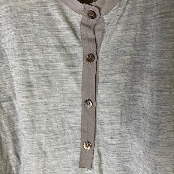 Giada Forte mini dress wool tunic NWOT 2/M taupe gray paneled breezy light - Picture 2 of 11